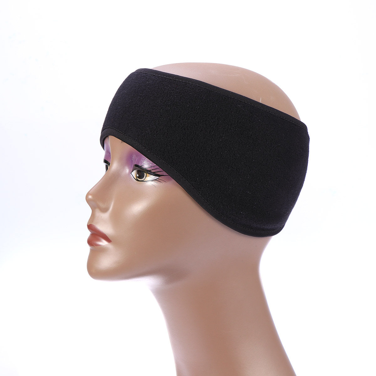 Fleece Ear Warmer Band - Fascia per Capelli Unisex Nera, Scaldacollo
