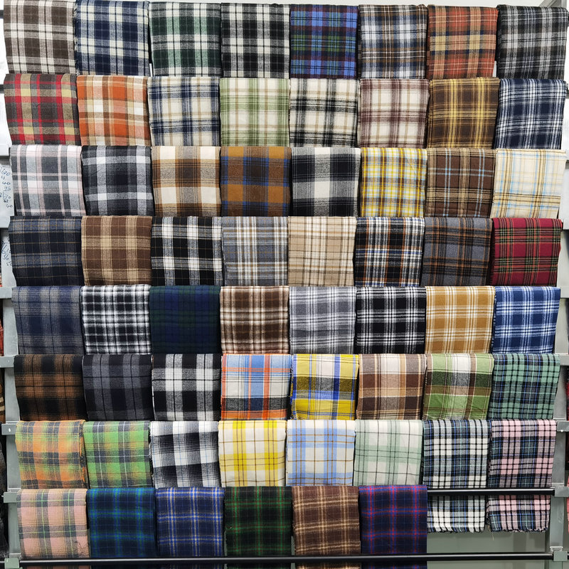 Flannel Shirt Lined - Tessuto di flanella scozzese twill al